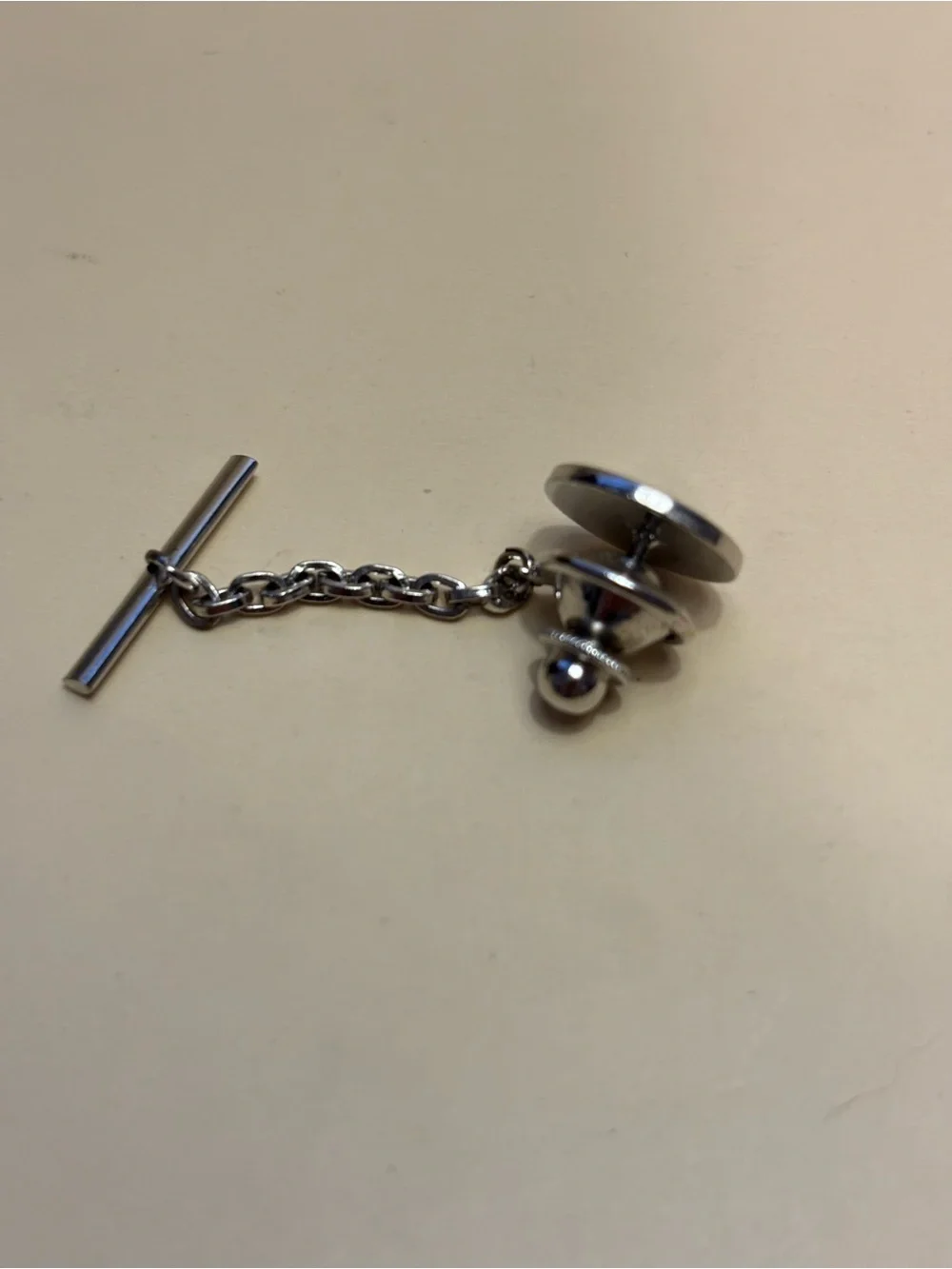 🌻Vintage Anson Silver-Tone Crystal Round Cufflinks and Tie Tack